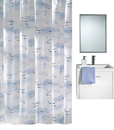 Kleine Wolke 0826739305 Shower Curtain Sky, 180 x 200 cm, polar blue on sale